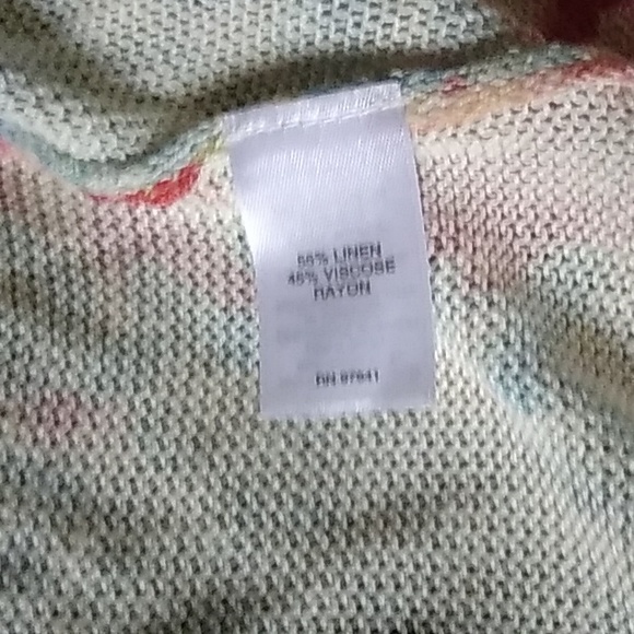 Jjill linen blend floral duster linen blend cardigan.No issues size large - Picture 3 of 4